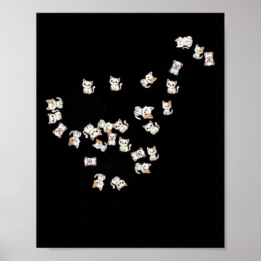 猫おもしろいの木の男性へ子ども ポスター (正面)