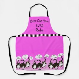 猫おもしろいの母の日のエプ最高のロン エプロン
