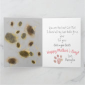 猫おもしろいの母の日パーソナライズされた驚き カード (内部)