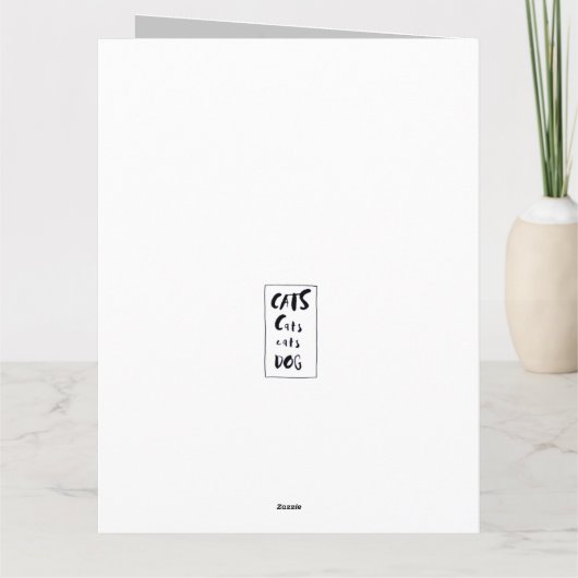 猫おもしろいの母の日パーソナライズされた驚き カード (裏面)