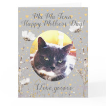 猫おもしろいの母の日パーソナライズされた驚き