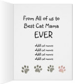 猫おもしろいの母の日パーソナライズされた (内側(右))