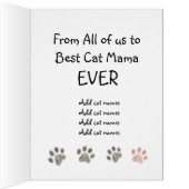 猫おもしろいの母パーソナライズされた日 (内側(右))