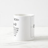 猫おもしろいの母親愛猫写真と猫の名前 コーヒーマグカップ (中央)