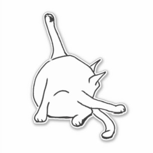 猫おもしろいの洗濯 シール
