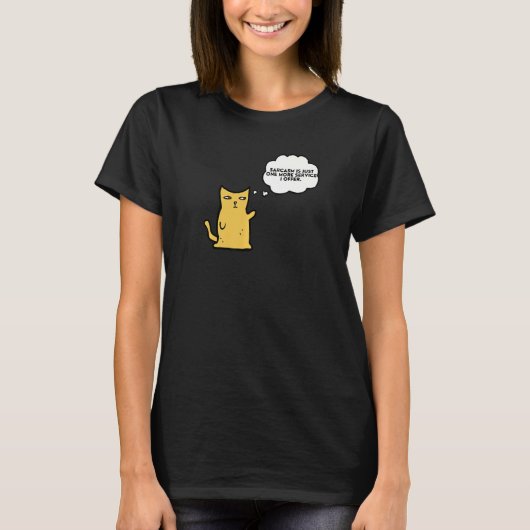 猫おもしろいの皮肉はもう一つ Tシャツ (正面)