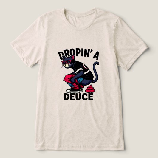 猫おもしろいの群れ トライブレンドＴシャツ (デザイン正面)