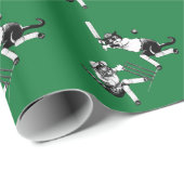 猫おもしろいの遊コオロギ ラッピングペーパー (ロールコーナー)