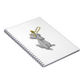 猫おもしろいの遊トロンボーンのギフトカッコいい子猫むし ノートブック (右側)