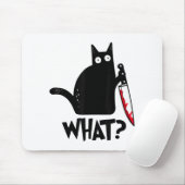 猫おもしろいの黒猫 マウスパッド (マウス)
