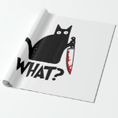 猫おもしろいの黒猫 ラッピングペーパー (アンロールド)