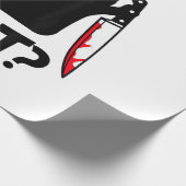 猫おもしろいの黒猫 ラッピングペーパー (角)