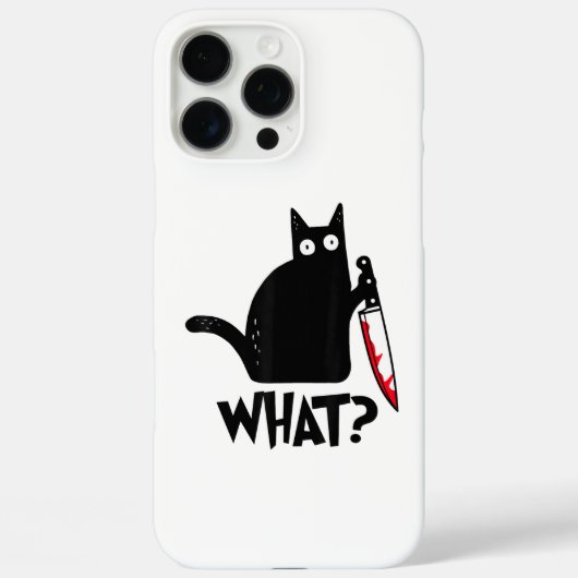 猫おもしろいの黒猫 Case-Mate iPhoneケース (裏面)