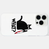 猫おもしろいの黒猫 Case-Mate iPhoneケース (裏面 (横))