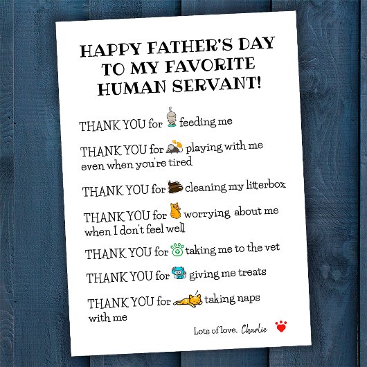 猫おもしろいの「かわいいハッピーパパのデイカード」 シーズンカード