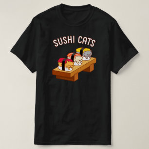 猫おもしろいのTシャツ-すし猫 Tシャツ