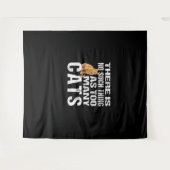 猫おもしろいのTシャツ_ Tシャツ タペストリー (正面(横))