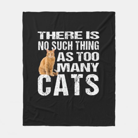 猫おもしろいのTシャツ_ Tシャツ フリースブランケット (正面)