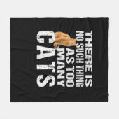 猫おもしろいのTシャツ_ Tシャツ フリースブランケット (正面(横))