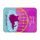 猫おもしろいはバレンタインが大好きパーソナライズされた マグネット (横)