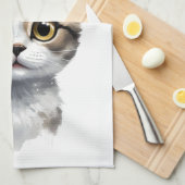 猫おもしろいは僕の問題を言わない キッチンタオル (四つ折り)