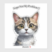 猫おもしろいは僕の問題を言わない シール (シート)