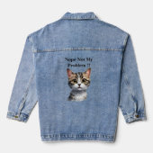 猫おもしろいは僕の問題を言わない デニムジャケット (裏面)