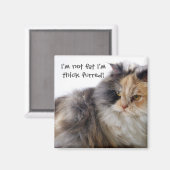 猫おもしろいは太ってない!厚塗り マグネット (正面/裏面)