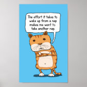 猫おもしろいは昼寝後昼寝 ポスター (正面)