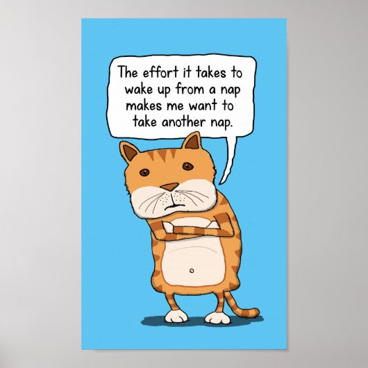 猫おもしろいは昼寝後昼寝 ポスター (正面)