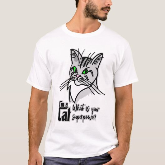 猫おもしろいは猫だ Tシャツ (正面)