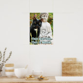 猫おもしろいは – 禅だ、これはニャー ポスター (キッチン)