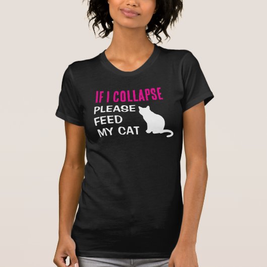 猫おもしろいもし母猫好き Tシャツ (正面)