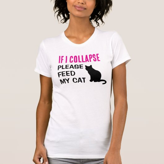 猫おもしろいもし母猫好き Tシャツ (正面)