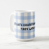 猫おもしろいをテーマにしたマグカップで、猫好きに最適 コーヒーマグカップ (正面左)