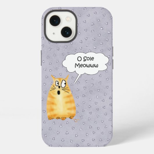 猫おもしろいを歌う iPhoneケース (裏面)