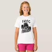 猫おもしろいを運転するフューラー Tシャツ (正面フル)