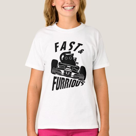 猫おもしろいを運転するフューラー Tシャツ (正面)