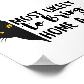 猫おもしろいを飼い始めそうな黒猫 ポスター (角)