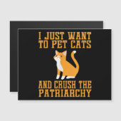 猫おもしろいを飼い家父長制Tシャツを潰す (正面/裏面)