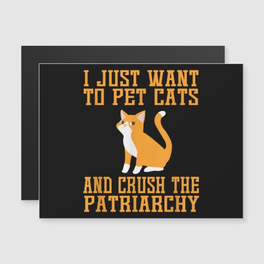 猫おもしろいを飼い家父長制Tシャツを潰す (正面/裏面)