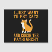 猫おもしろいを飼い家父長制Tシャツを潰す (正面)