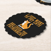 猫おもしろいを飼い家父長制Tシャツを潰す ペーパーコースター (アングル)