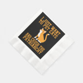 猫おもしろいを飼い家父長制Tシャツを潰す 縁ありランチョンナプキン (角)