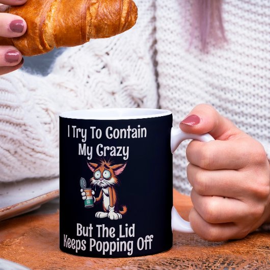 猫おもしろいを飼おうとしてい熱狂するるが コーヒーマグカップ