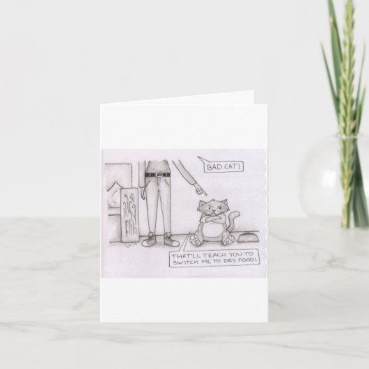 猫おもしろいカード カード (正面)