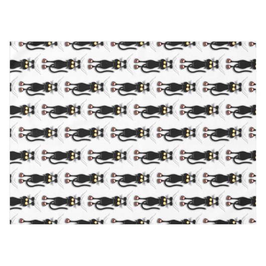 猫おもしろいキャラクター引掻き布 テーブルクロス (正面(横))