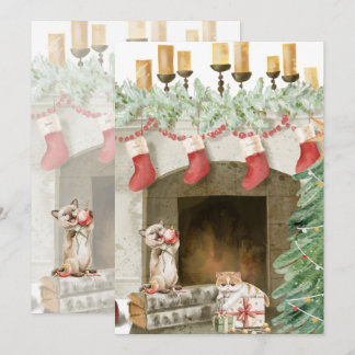 猫おもしろいクリスマスカード4 シーズンカード