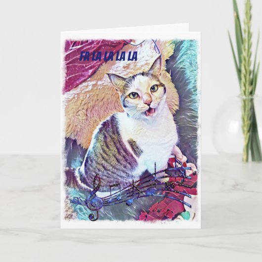 猫おもしろいクリスマスカード シーズンカード (正面)