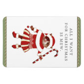 猫おもしろいクリスマスカード マグネット (横)